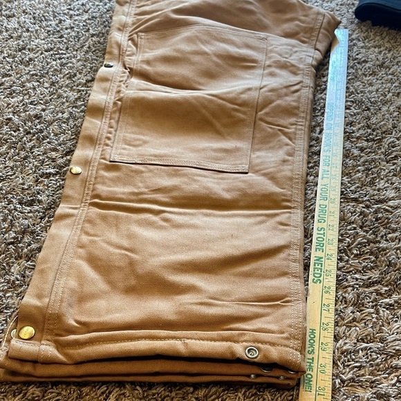 Carhartt Brown Overalls with Red Lining - Picture 7 of 7